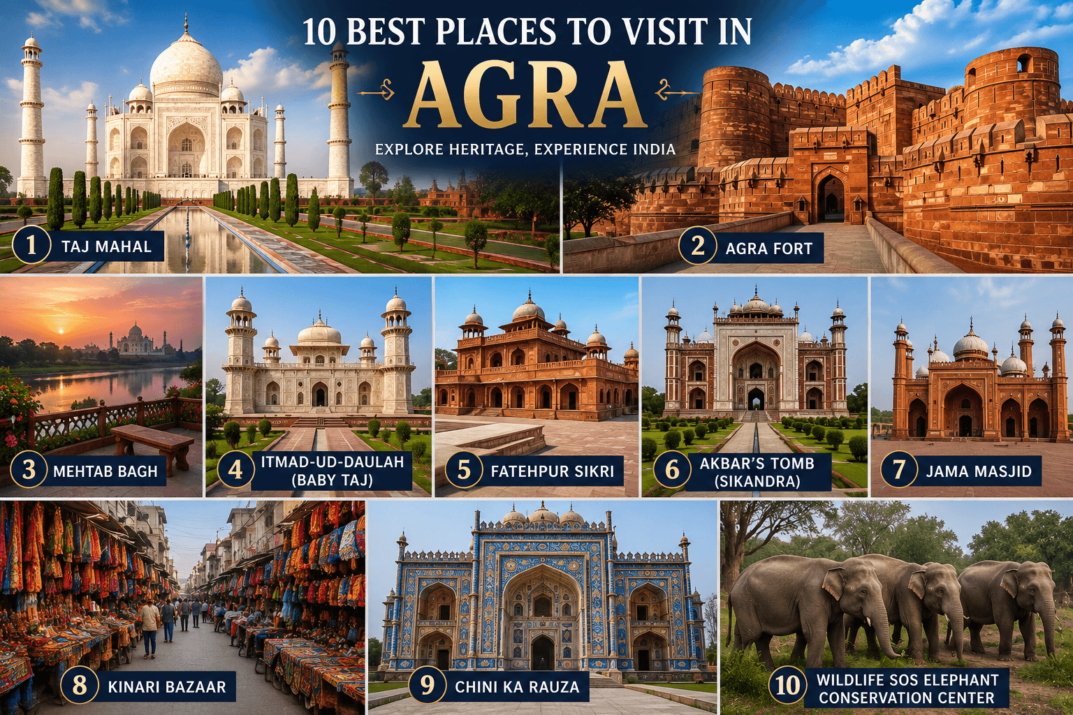 10 Best Places to Visit in Agra