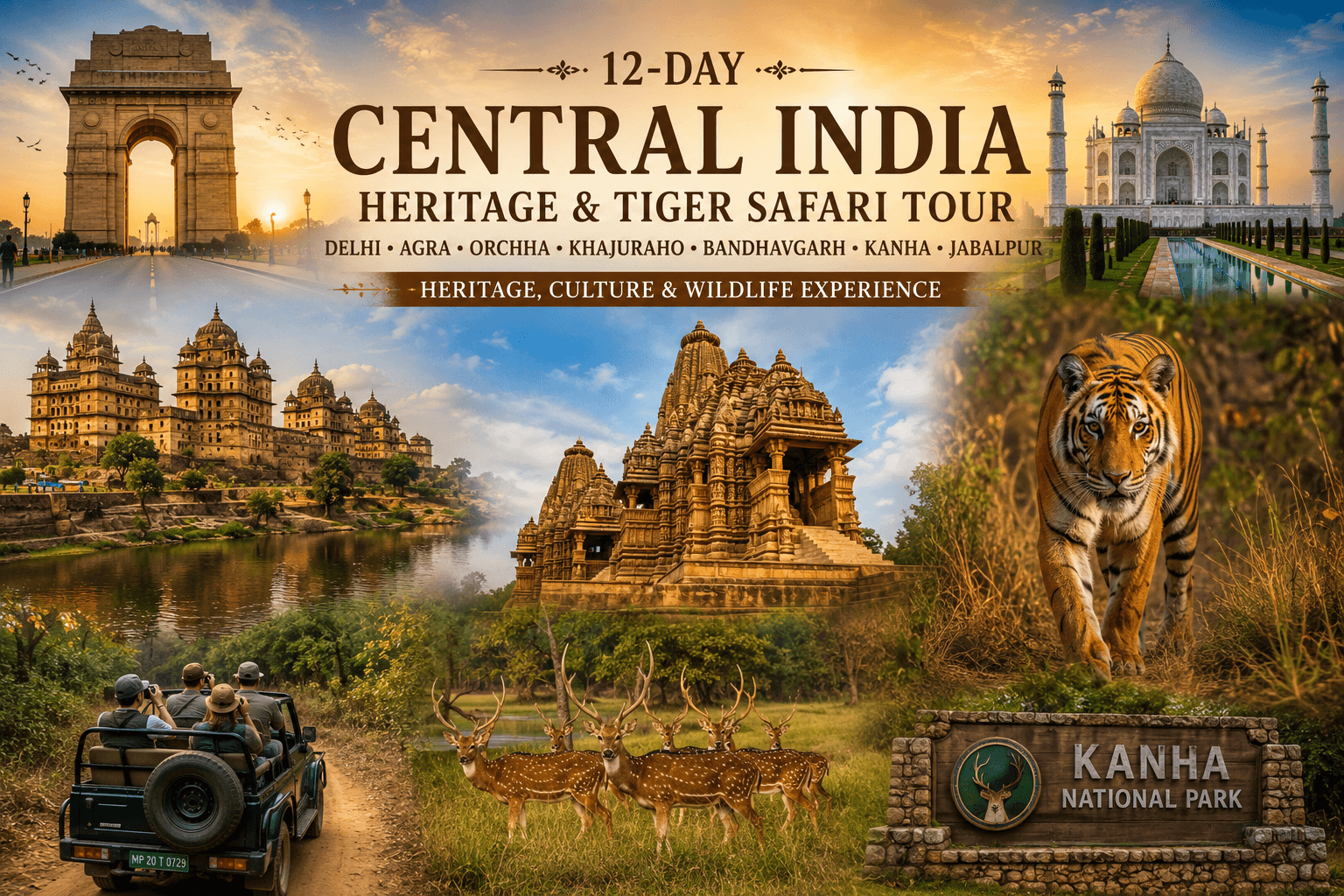 12-Day Central India Heritage & Tiger Safari Tour