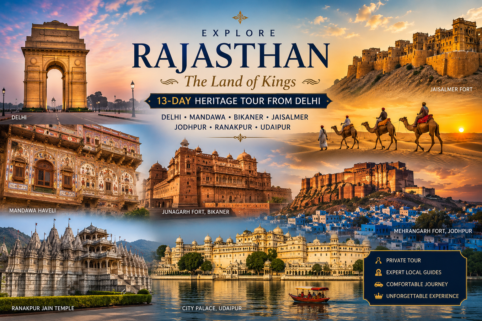 13-Day Rajasthan Heritage Tour from Delhi