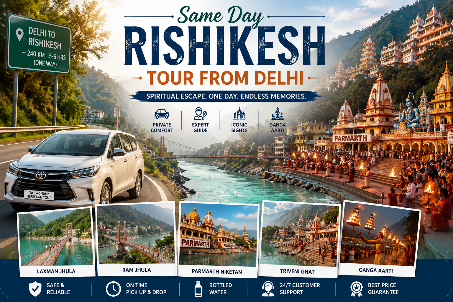 Private Same Day Rishikesh Tour from Delhi